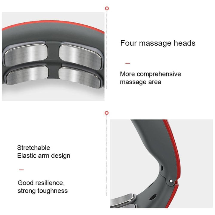 Ergonomic smart neck & shoulder massager provides targeted heat relief for pain and muscle stiffness.