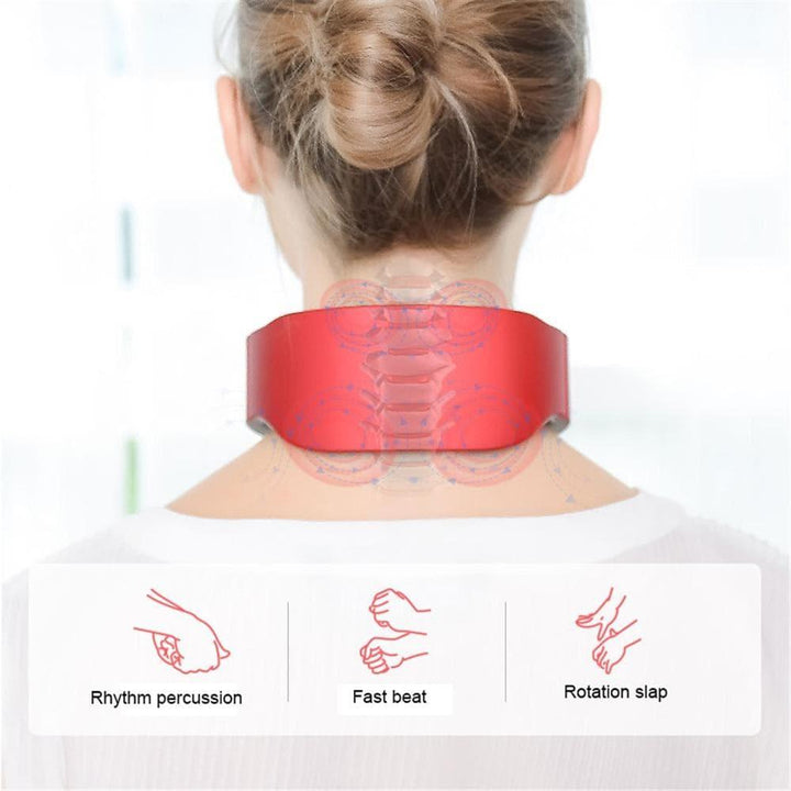 Rechargeable smart neck and shoulder massager with 4D technology for effective pain & stress relief.