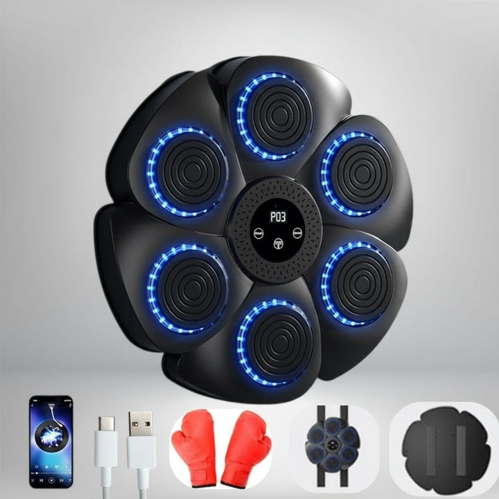 Parent-child Smart Boxing Trainer with Bluetooth music & RGB lights for interactive, fun home exercise & stress relief.