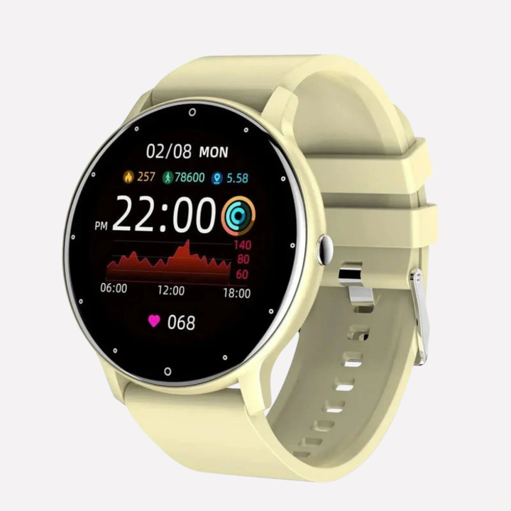 Digital Smartwatch for fitness tracking, daily activity, and health tech monitoring. Wearable device.