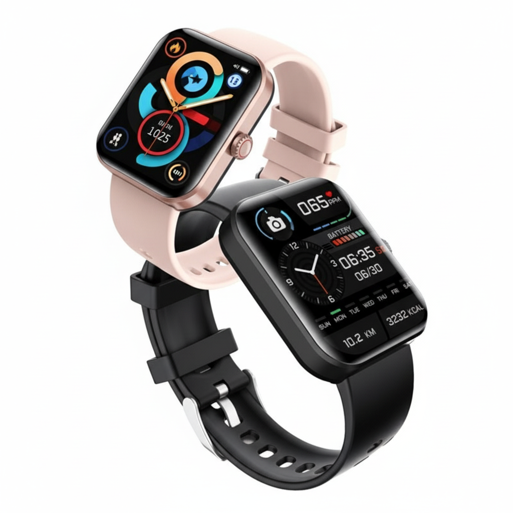 Digital health wellness watch, non-invasive glucose & heart rate monitor for proactive health management.