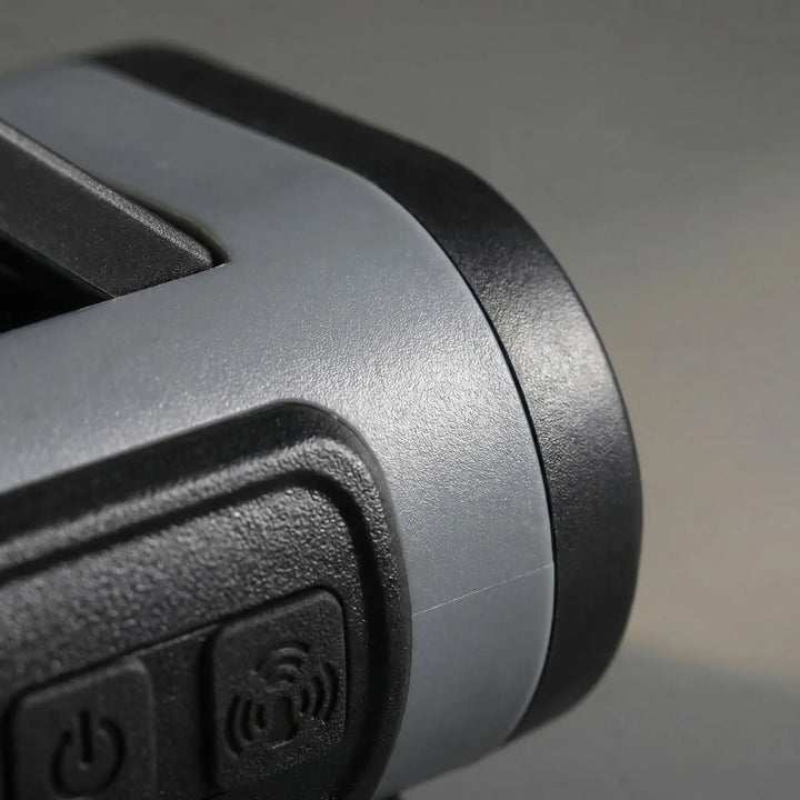 Gesture control headlamp, clips to caps, provides powerful hands-free lighting for night fishing or repairs.