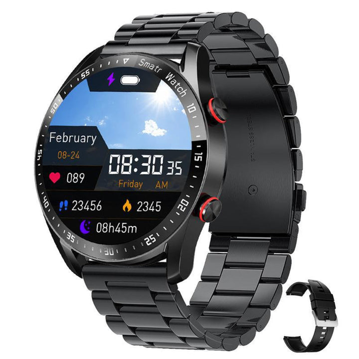 Wearable tech smartwatch with crisp touchscreen, smart notifications, and long-lasting battery life.