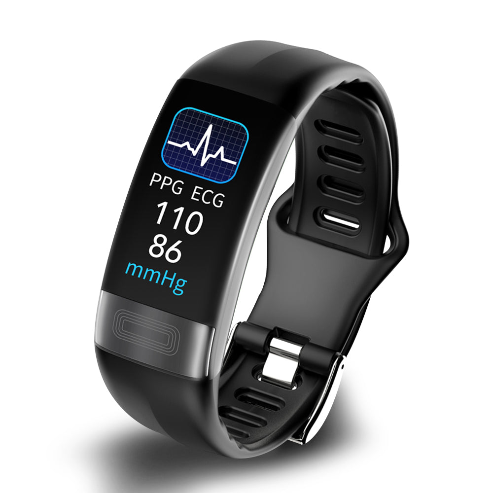 Unisex smartwatch for health monitoring. Tracks blood pressure, EKG, heart rate, SpO2, and sleep. Wearable tech.