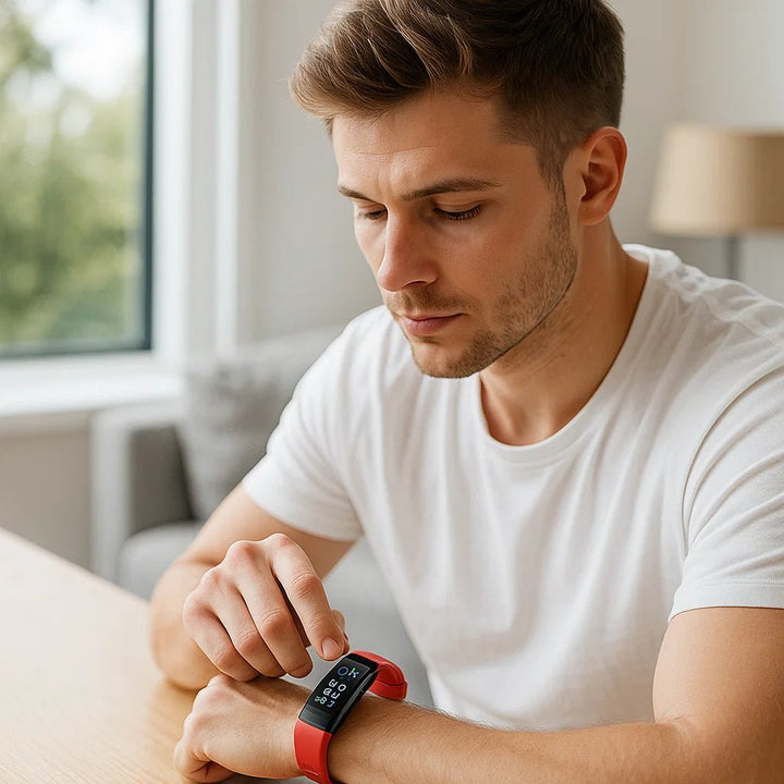 Smart wearable: unisex health tracker watch with ECG and BP monitoring.