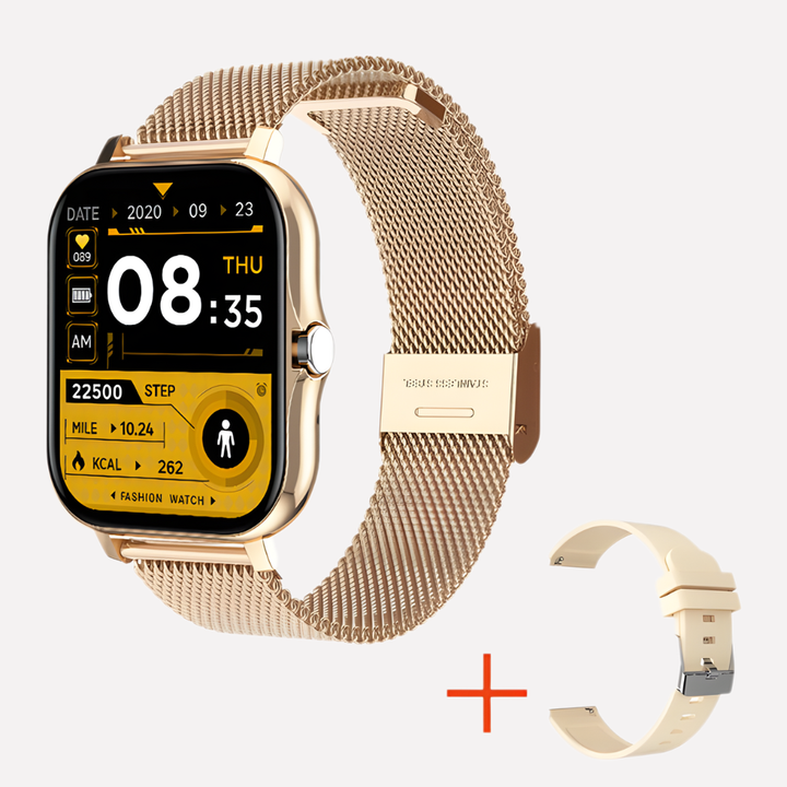 Unisex smartwatch with GPS tracking, SOS emergency alert for personal safety. Wearable tech for daily security.