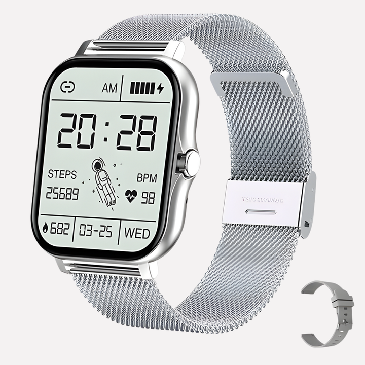 Sleek unisex smartwatch. Advanced GPS tracking and instant SOS alert for personal safety and daily security.