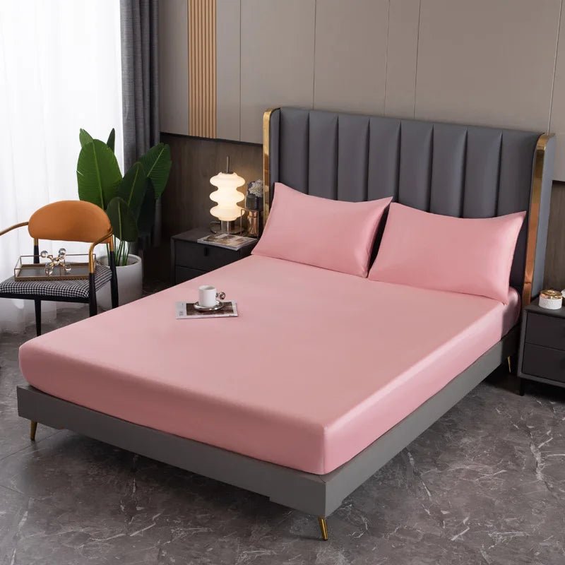 Unisex soft cotton fitted sheet with deep pockets for comfortable, breathable bedding.