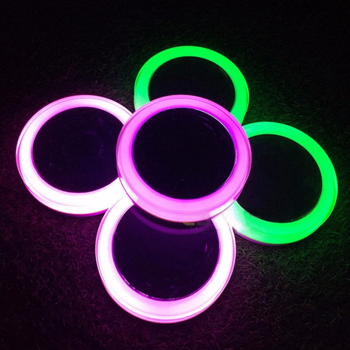 Close-up of a durable solar RGB floating light, ideal for swimming pools