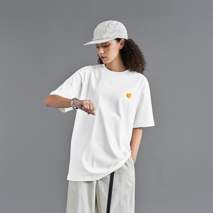 Antibacterial and antistatic cooling tee, solid design for unisex casual wear