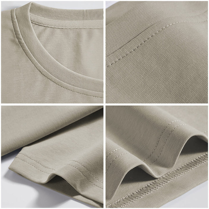 Casual wear unisex cooling t-shirt, solid design, repels pet hair, antibacterial