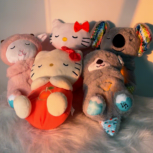 Unisex soothing plush toy with a gentle light for comfort, perfect as a relaxation aid for kids and adults.