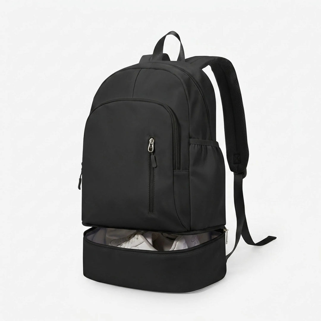 Durable nylon sports backpack, unisex, featuring multiple compartments for organized daily carry.