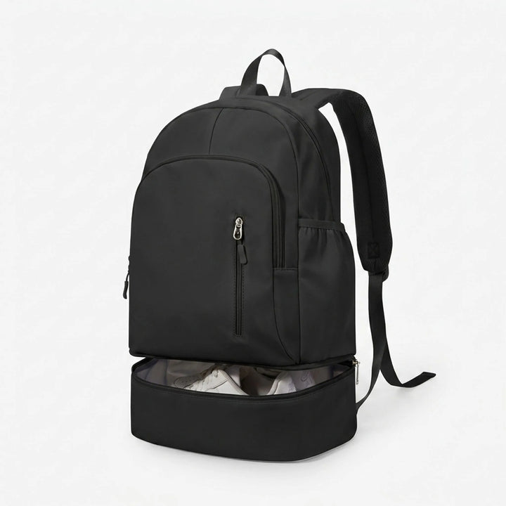 Durable nylon sports backpack, unisex, featuring multiple compartments for organized daily carry.