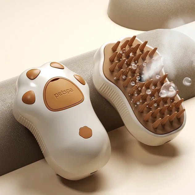 Unisex steam pet brush for effective dog and cat grooming and deshedding