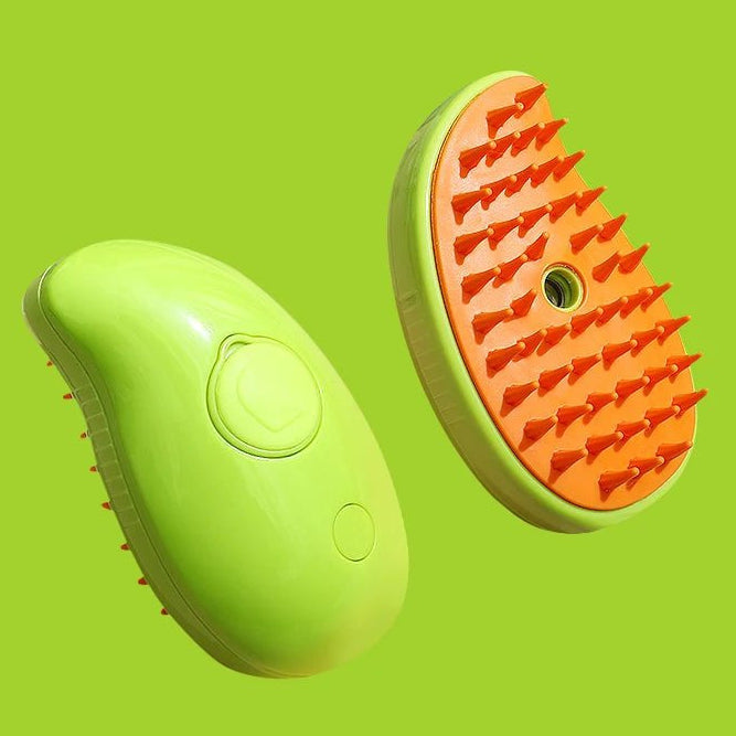 Innovative steam brush for dog and cat grooming, ensuring a clean and healthy coat