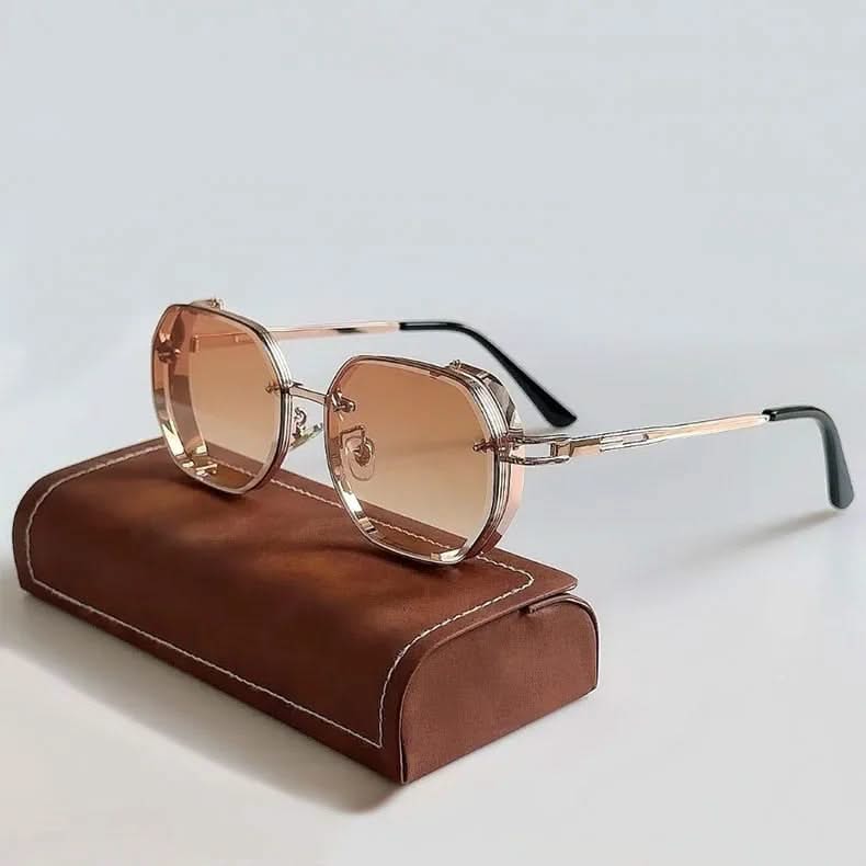 Vintage steampunk shades with round lenses, polarized for glare reduction & eye protection.