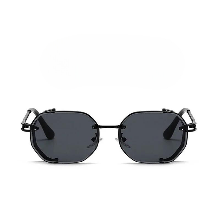 High-quality unisex polarized steampunk sunglasses with durable aluminum frame for eye care.