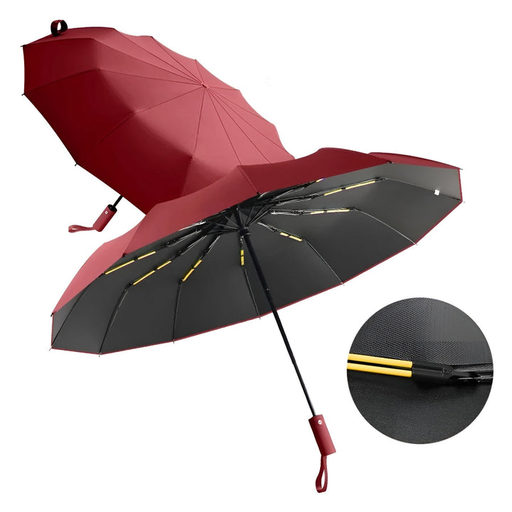 High-quality StormShield folding umbrella, durable, windproof, UV protective & compact for all users.