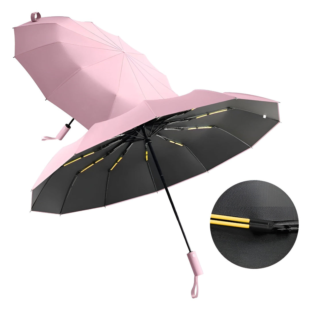 Essential StormShield folding umbrella, windproof, UV protective, & portable for daily commute or travel.