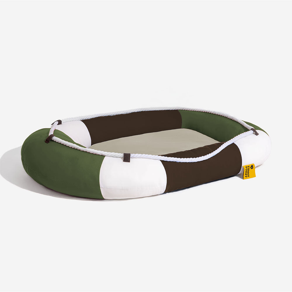 Summer cooling pet bed with waterproof build, comfortable and boat-shaped