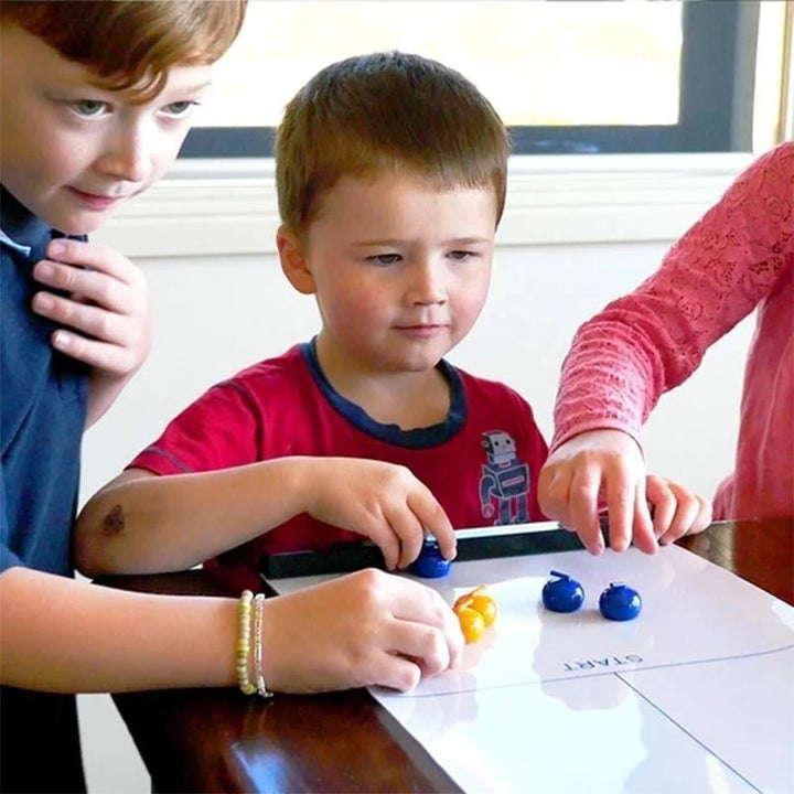 Unisex Tabletop Curling Game for family fun; indoor mini curling board game.