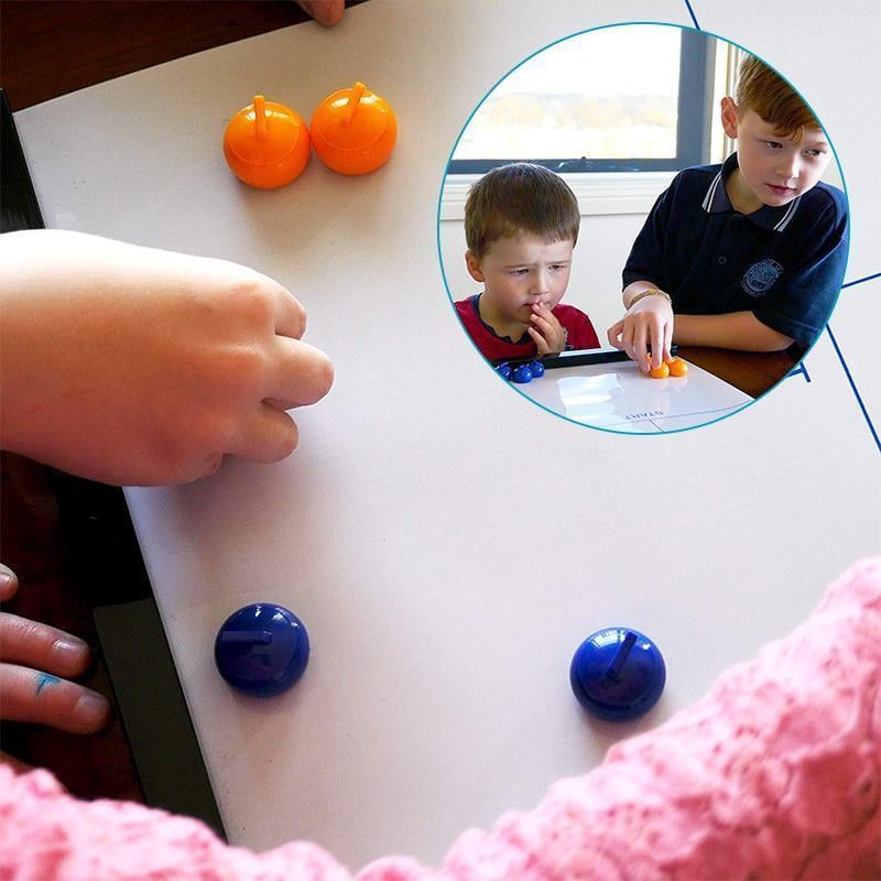 Portable mini curling game set, easy to play on any table; great for kids' fun.
