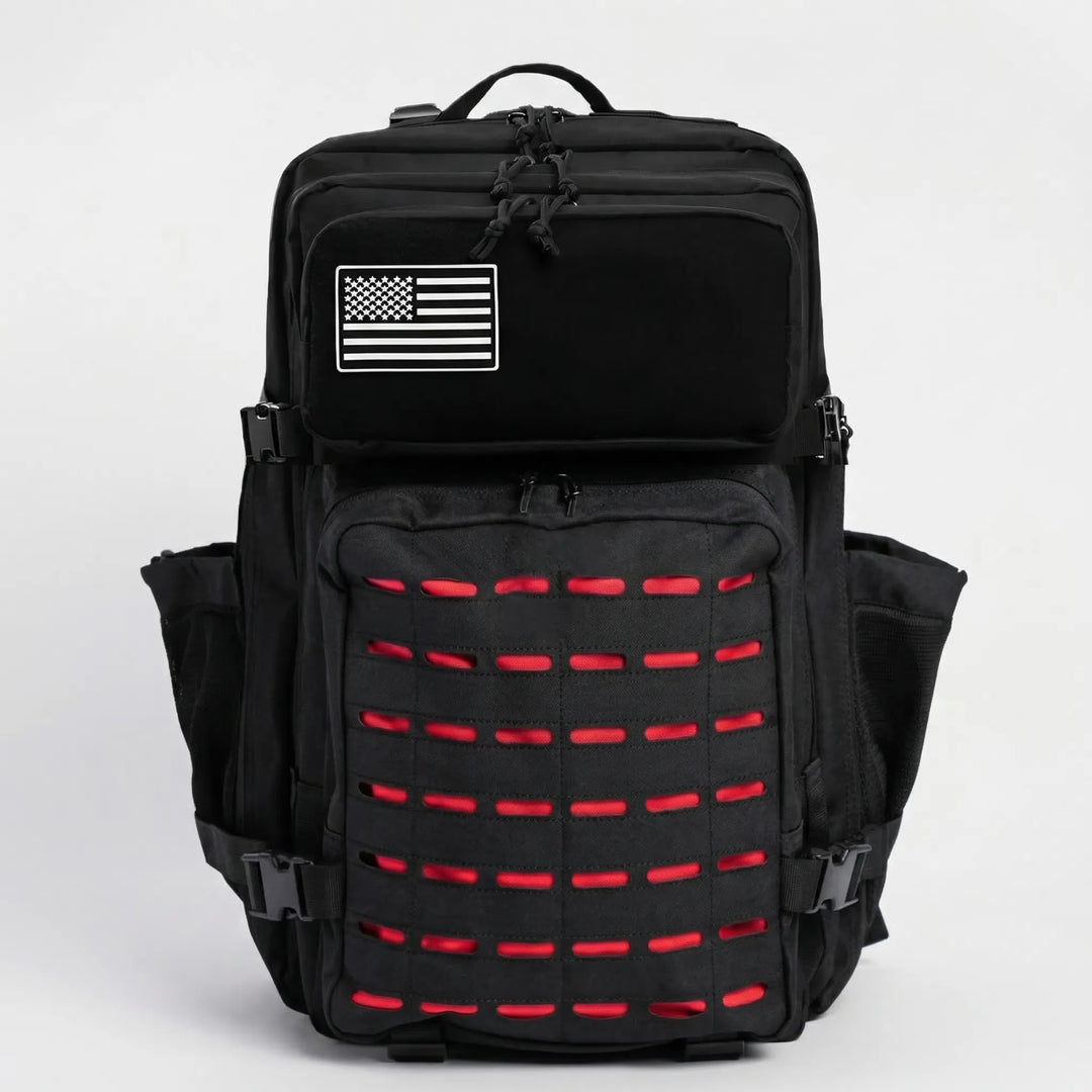 Military tactical MOLLE backpack, large capacity utility rucksack, durable unisex design for everyday carry.