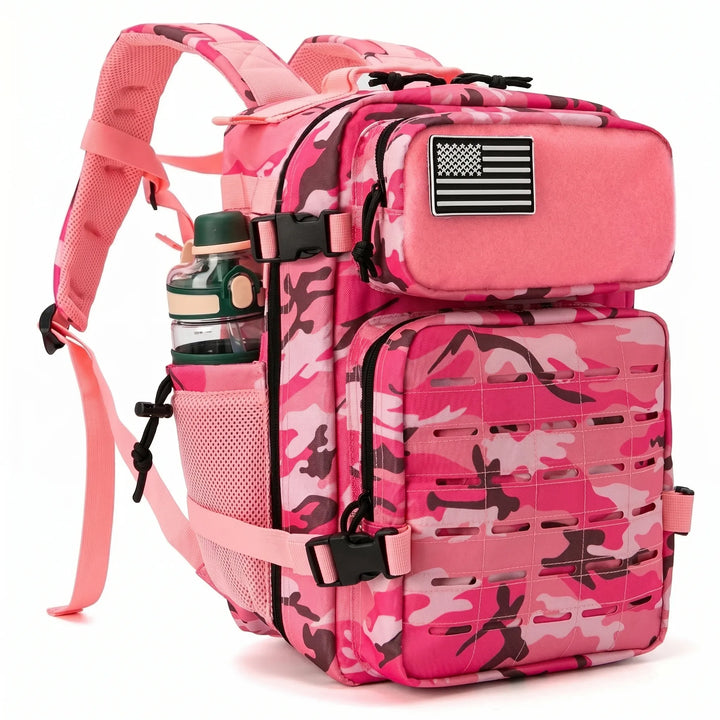 Durable unisex utility rucksack, a versatile travel pack with MOLLE for everyday use or outdoor gear.