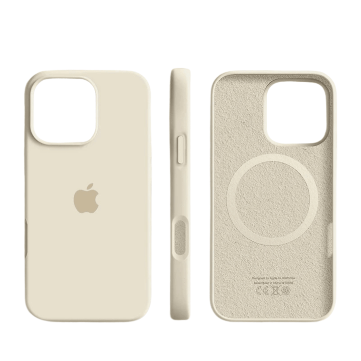 Unisex thin silicone iPhone case with MagSafe. Soft touch, shockproof protection & magnetic secure fit.