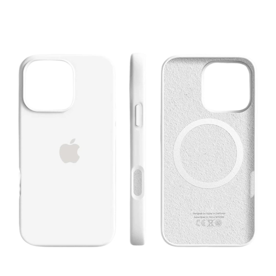 Unisex thin silicone iPhone case. MagSafe support, soft-touch finish, magnetic, shockproof, ultimate protection.