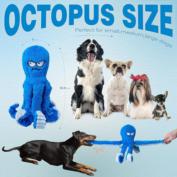 Dog supplies: Tough Chewer Octopus Plush, a durable and engaging pet chew toy