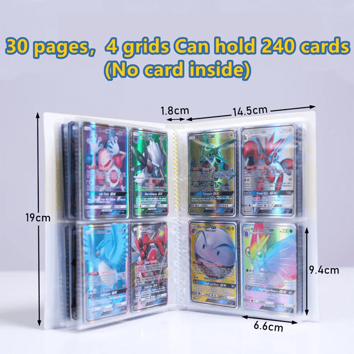Unisex 240-card collector binder, perfect for trading card protection & display.