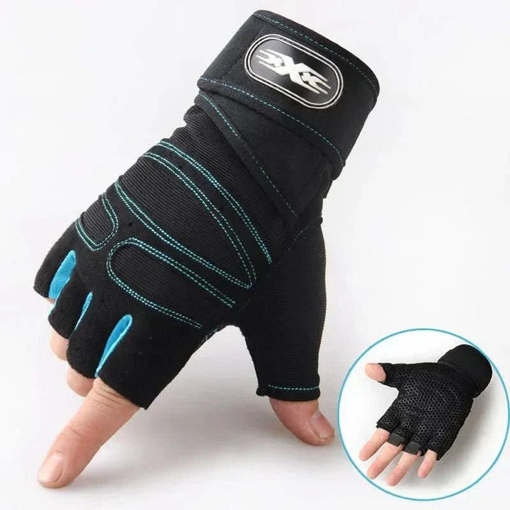 Lightweight, shock-proof workout gloves for unisex use, featuring robust wrist support for all fitness activities.
