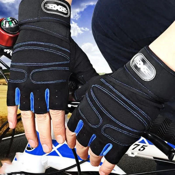 Durable training gloves for men & women, featuring shock absorption & strong wrist wraps for hand protection.