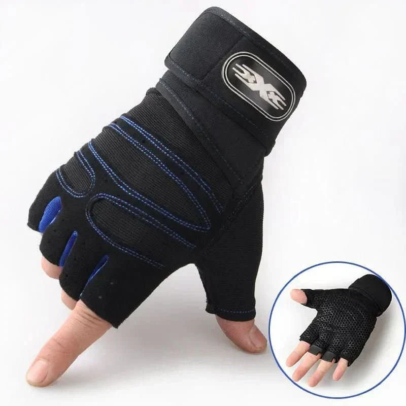 Versatile workout gear: Unisex shock-resistant gloves with wrist support, perfect for weightlifting, cycling & gym.