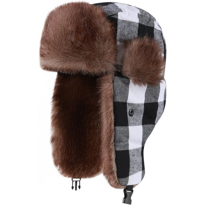 Warm unisex trapper hat featuring soft faux fur ear flaps for superior cold weather protection.