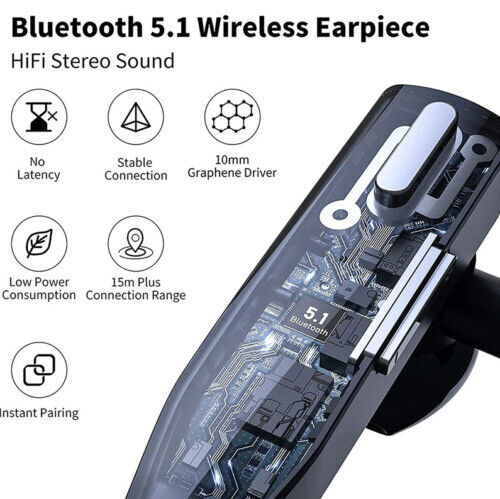 Hands-free communication headset, Bluetooth enabled, with advanced noise cancelling for drivers & office pros.