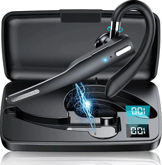 High-fidelity wireless earpiece with dual noise cancelling mics, designed for truckers & remote professionals.