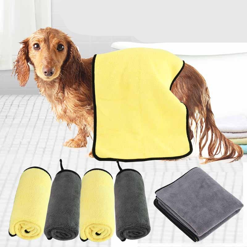 Unisex ultra absorbent microfiber pet drying towel for dogs after bath, quick dry for grooming