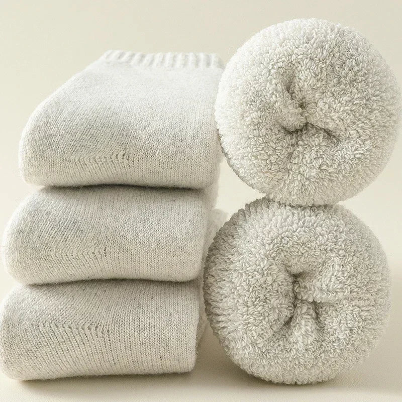 Cozy, breathable warm socks 3-pack. Unisex comfort footwear for winter essentials & everyday dry feet.