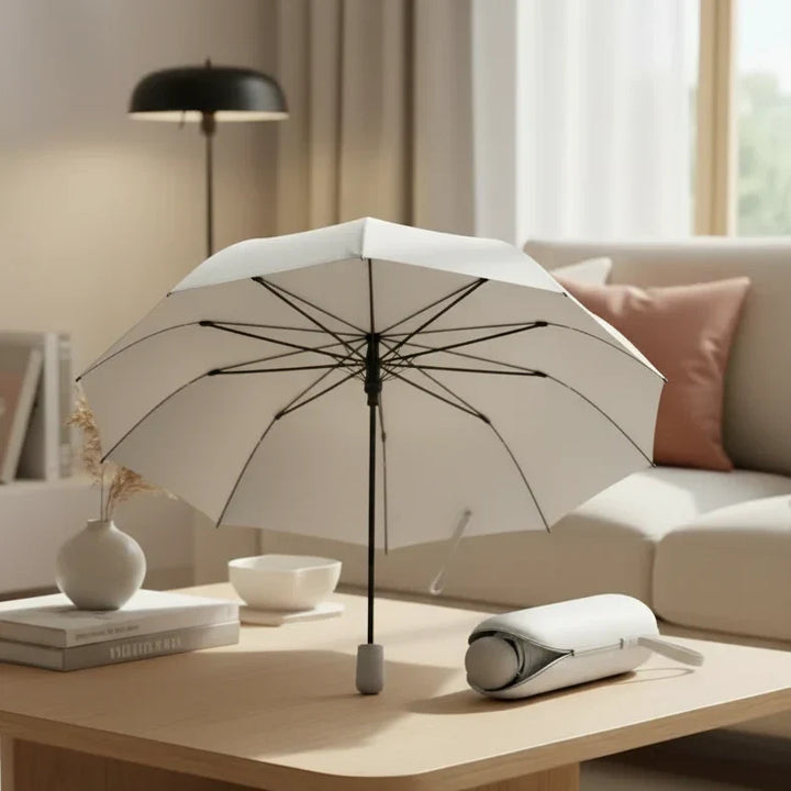 Unisex ultra-compact travel umbrella, perfect for portable rain protection & stylish travel accessories.