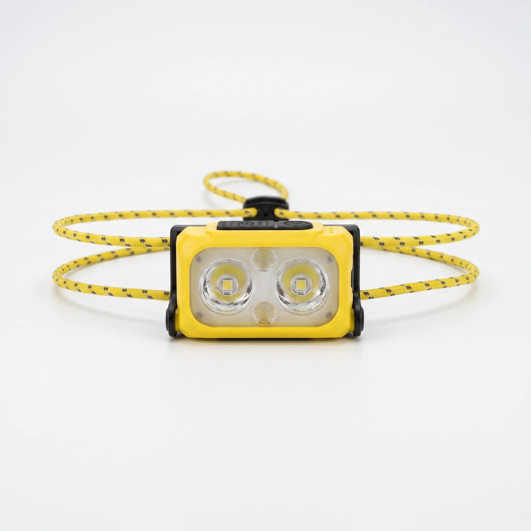Rechargeable LED headlamp, ultra-lightweight & compact, perfect for hiking, camping & outdoor running.