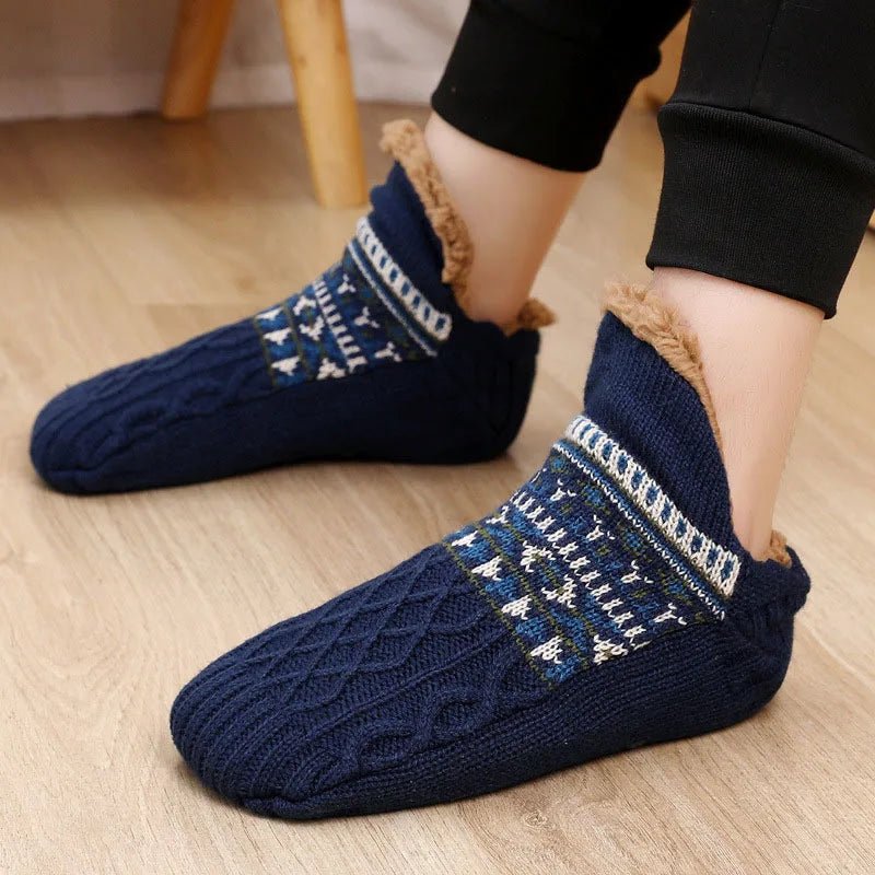 Plush unisex house socks, perfect for ultimate cozy sleep and warm indoor comfort.