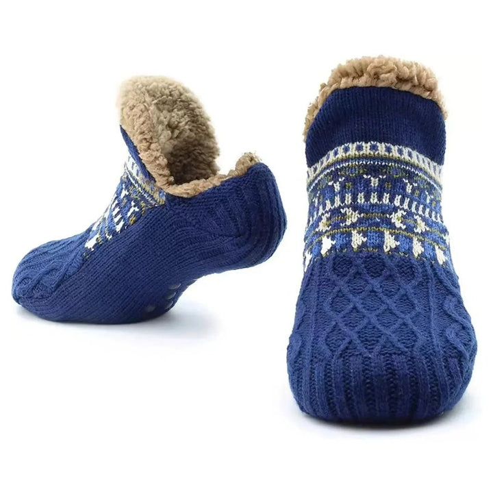Durable non-slip house socks, ultra-soft for warm indoor comfort & peaceful sleep.