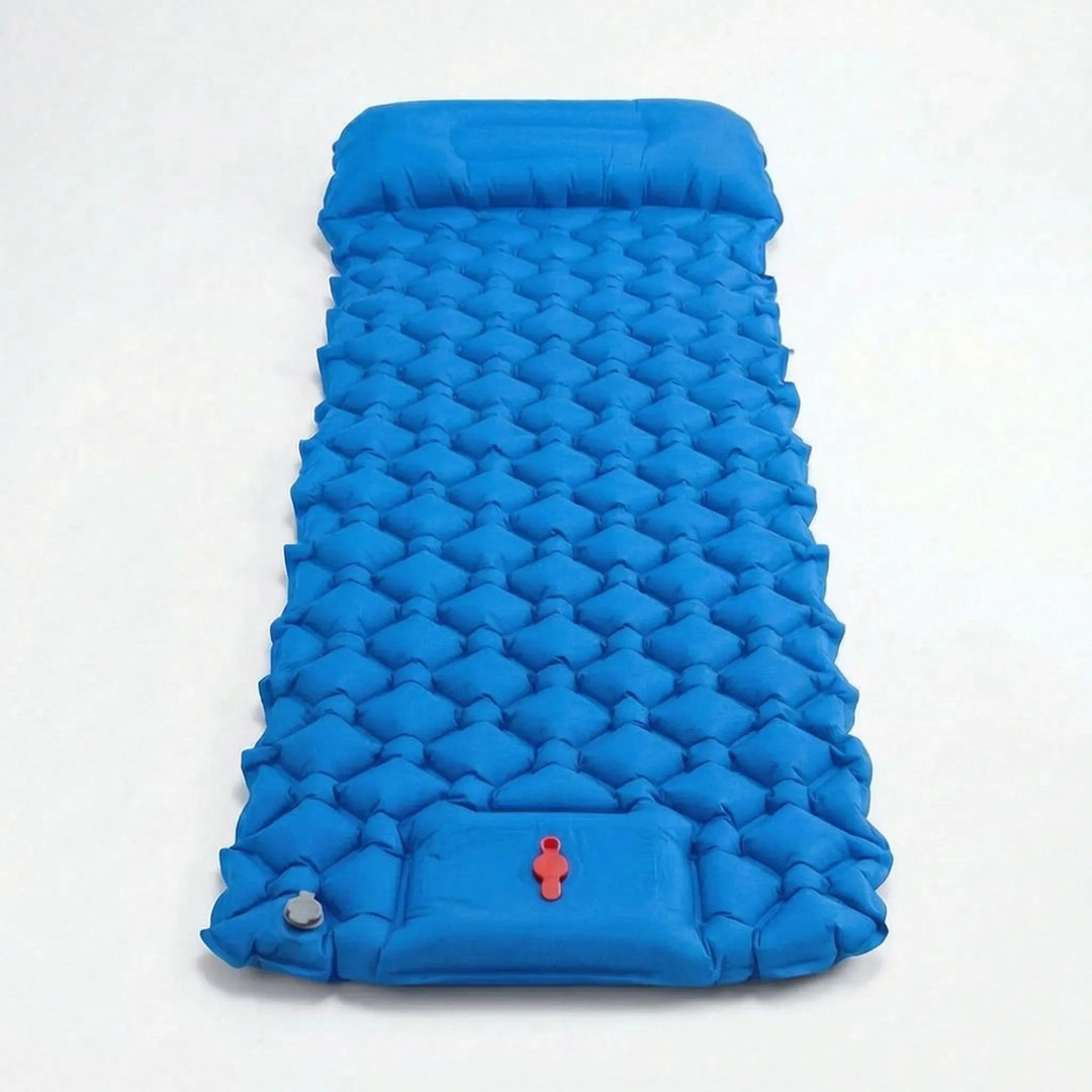 Adventure-ready ultralight sleeping pad. Features a convenient built-in foot pump and integrated pillow for comfort.