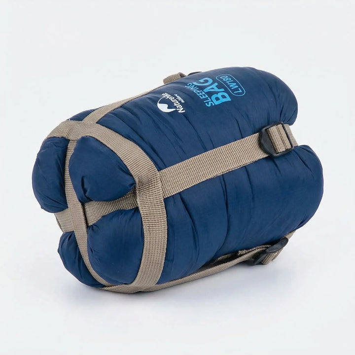 Lightweight water-repellent summer sleeping bag, perfect for outdoor camping.