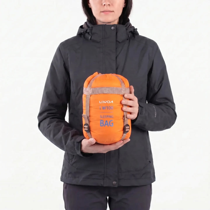 Compact ultralight envelope sleeping bag, perfect for hiking, camping, and travel. Portable adult outdoor gear.