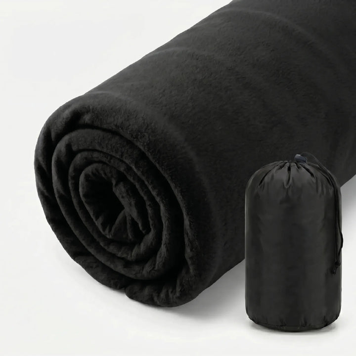Adult ultralight fleece sleeping liner, designed for enhanced warmth & comfort in camping & hostel stays.