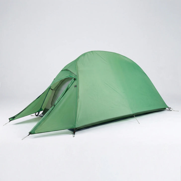 Durable 3-season ultralight dome backpacking tent with rainfly, providing reliable portable shelter for outdoor adventures.